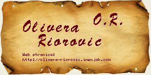 Olivera Riorović vizit kartica